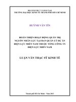 (Luận văn) hoàn thiện hoạt động quản trị nguồn nhân lực tại ban quản lý dự án điện lực miền nam thuộc tổng công ty điện lực miền nam , luận văn thạc sĩ
