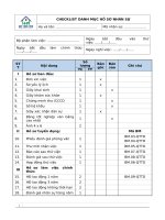 Checck list danh mục hồ sơ