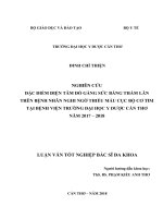 Nghiên cứu đặc điểm điện tâm đồ gắng sức bằng thảm lăn trên bệnh nhân thiếu máu cục bộ cơ tim tại bệnh viện trường đại học y dược cần thơ năm 2017 – 2018