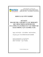 (Luận văn) kế toán doanh thu, chi phí và xác định kết quả hoạt động kinh doanh của công ty cổ phần tư vấn thiết kế giao thông vận tải phía nam