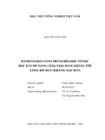 Đánh giá khả năng trung hòa độc tốc nọc độc rắn hổ mang naja naja bằng kháng thể lòng đỏ igy kháng nọc rắn