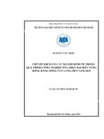(Luận văn) chuyển dịch cơ cấu ngành kinh tế trong quá trình công nghiệp hóa, hiện đại hóa vùng đồng bằng sông cửu long đến năm 2025