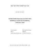 Đánh giá hiện trạng quản lý rác thải sinh hoạt tại huyện yên phong tỉnh bắc ninh