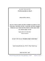 (Luận văn) quản lý hoạt động hướng nghiệp tại trung tâm giáo dục thường xuyên   giáo dục hướng nghiệp tỉnh bắc kạn theo hướng phân luồng học sinh sau trung học cơ sở