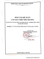 Giấy phép môi trường Bệnh viện Y học Cổ truyền Tp.HCM