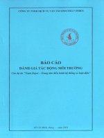 Báo cáo đánh giá tác động môi trường của dự án Trạm depot trung tâm điều hành hệ thống xe buýt điện