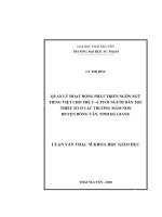 (Luận văn) quản lý hoạt động phát triển ngôn ngữ tiếng việt cho trẻ 5 6 tuổi người dân tộc thiểu số ở các trường mầm non huyện đồng văn, tỉnh hà giang