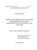 Nghiên cứu đặc điểm lâm sàng, cận lâm sàng trên bệnh nhân suy tuyến giáp tại bệnh viện ung bướu thành phố cần thơ năm 2017 2018