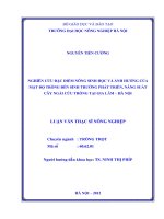 Nghiên cứu đặc điểm nông sinh học và ảnh hưởng của mật độ trồng đến sinh trưởng phát triển năng suất cây ngải cứu trồng tại gia lâm hà nội