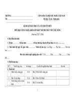 Kế hoạch giáo dục, phụ lục 1, 2, 3 môn công nghệ 8 sách chân trời sáng tạo