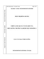 Chiến lược quản lý xung đột của điều dưỡng trưởng tại bệnh viện nhi đồng 1