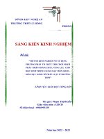 (Skkn 2023) một số kinh nghiệm về sử dụng phương pháp tổ chức trò chơi nhằm phát triển phẩm chất, năng lực cho học sinh trong giảng dạy môn gdcd giáo dục kinh tế pháp luật