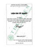 Góp phần nghiên cứu vật gây bệnh, điều kiện phát sinh, phát triển bệnh khô lá bạch đàn tại khu vực núi luốt, trường đại học lâm nghiệp, xuân mai, hà tây