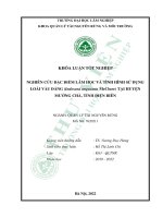 Nghiên cứu đặc điểm lâm học và tình hình sử dụng loài vầu đắng (indosasa angustata mcclure) tại huyện mường chà, tỉnh điện biên