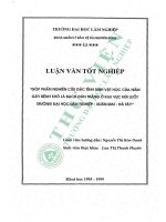 Góp phần nghiên cứu đặc tính sinh vật học của nấm gây bệnh khô lá bạch đàn trắng ở khu vực núi luốt trường đại học lâm nghiệp, xuân mai, hà tây