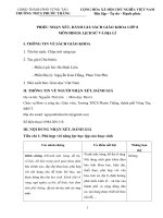 Liên địa  nhận xét sgk lớp 8