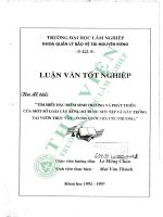 Tìm hiểu đặc điểm sinh trưởng và phát triển của một số loài cây rừng đã được sưu tập và gây trồng tại vườn thực vật   vườn quốc gia cúc phương