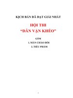 Kịch bản hội thi dân vận khéo full (màn chào hỏi + tiểu phẩm )
