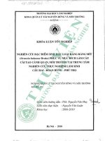 Nghiên cứu đặc điểm sinh học loài ràng ràng mít (ormosia balansae drake) phục vụ mục đích làm cây cải tạo cảnh quan, môi trường tại trung tâm nghiên cứu thực nghiệm lâm sinh cầu hai   đoan hùng   phú thọ