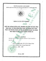 Điều tra thành phần loài, nghiên cứu một số đặc tính sinh học và tình hình khai thác sử dụng các loài thực vật trong phân họ tre (bambusoideae) tại làng yên   vqg pù mát   con cuông   nghệ an