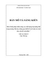 Sáng kiến về công tác đội theo ctgdpt 2018