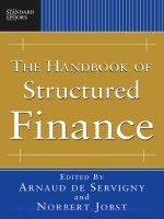 The handbook of structured finance arnaud servigny 0071508848