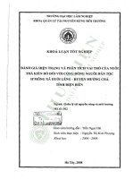 Đánh giá hiện trạng và phân tích vai trò của nuôi thả kiến đỏ đối với cộng đồng người dân tộc hmông xã huổi lèng   huyện mường chà   tỉnh điện biên