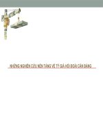 Tiểu Luận - Thanh Toán Quốc Tế - Đề Tài - Những Nghiên Cứu Nền Tảng Về Tỷ Giá Hối Đoái Cân Bằng