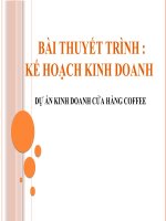 Tiểu Luận - Kinh Tế Vi Mô - Đề Tài - Dự Án Kinh Doanh Cửa Hàng Coffee