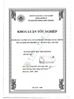 Đánh giá vai trò của cây xanh đối với khả năng chống bụi tại khu đô thị đền lừ   hoàng mai   hà nội