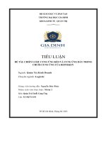 Tiểu luận đề tài chiến lược cung ứng kéo và cung ứng đẩy trong chuỗi cung ứng của heineken