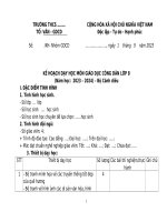 Kế hoạch giáo dục, phụ lục 1, 2, 3 môn giáo dục công dân 8 sách cánh diều