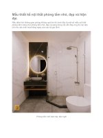 Mẫu thiết kế nội thất phòng tắm nhỏ, đẹp và hiện đại.