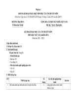 Kế hoạch giáo dục, phụ lục 1, 2,3 ngữ văn 6 sách chân trời sáng tạo)