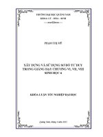 0011 xây dựng và sử dụng sơ đồ trong giảng dạy chương vi vii viii sinh học 6 phạm thị mỹ luận văn đh quảng nam