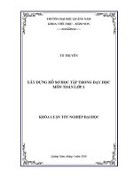 0045 xây dựng hồ sơ học tập trong dạy học môn toán lớp 3 tô thị yên luận văn đh quảng nam