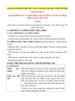 Giáo án chuyên đề ngữ văn lớp 11 sách chân trời sáng tạo, đủ 3 chuyên đề 1,2,3