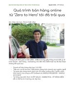 Hành Trình Bán Hàng Online Từ Zero Đến Hero: Chia Sẻ Kinh Nghiệm Thực Tế và Học Hỏi Trong Quá Trình Thăng Tiến