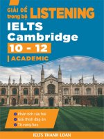 Giai de listening trong bo ielts cambridge 10 12