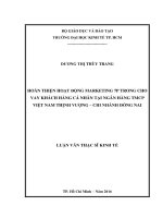 (Luận văn) hoàn thiện hoạt động marketing 7p trong cho vay khách hàng cá nhân tại ngân hàng tmcp việt nam thịnh vượng – chi nhánh đồng nai