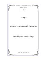 1227 hàm beta – gamma và ứng dụng lê thị lý luận văn đh quảng nam