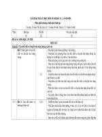 Kế hoạch dạy học môn sinh 11 mới