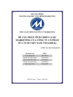 Đề tài phân tích chiến lược marketing của công ty cổ phần sữa tươi việt nam (vinamilk)