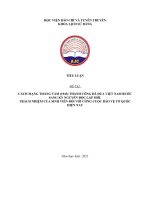 TIỂU LUẬN LỊCH SỬ ĐẢNG  Cách mạng tháng tám (1945) thành công đã đưa việt nam bước sang kỷ nguyên độc lập mới.  Trách nhiệm của sinh viên đối với công cuộc bảo vệ tổ quốc hiện nay