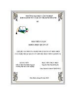 Tiểu luận khoa học quản lý chủ đề vai trò của nghệ thuật quản lý biểu hiện của nghệ thuật quản lý liên hệ thực tiễn tại đơn vị