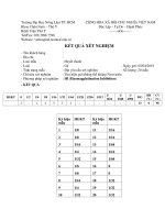 Thực hành miễn dịch: Kq hi