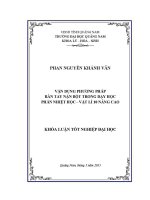 0158 vận dụng phương pháp bàn tay nặn bột trong dạy học phần nhiệt học   vật lý 10 nâng cao phan nguyễn khánh vân luận văn đh quảng nam