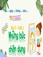 Tiếng Việt 4  Tuần 4  Bài 7  Những bức chân dung
