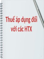 Bài Giảng Thuế Áp Dụng Đối Với Các Hợp Tác Xã