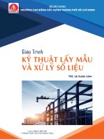 Giáo trình kỹ thuật lấy mẫu và xử lý số liệu (ngành công nghệ kỹ thuật vật liệu xây dựng)